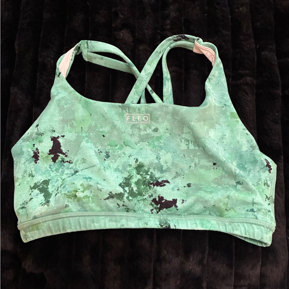 Fleo Mint Green Strappy Sports Bra
